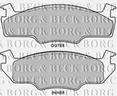 BORG & BECK bbp1235 -  Комплект тормозных колодок, дисковый тормоз